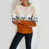 women s hit color print knitted sweater nihaostyles wholesale clothing NSDMB81768