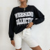 women s round neck letter printed pullover sweatshirt nihaostyles wholesale clothing NSDMB81770