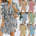 women s print lapel dress nihaostyles wholesale clothing NSZH81779