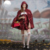 Halloween cosplay costume print Little Red Riding Hood princess dress shawl cloak nihaostyles wholesale halloween costumes NSQHM81799