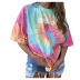  tie-dye round neck loose large size t-shirt nihaostyles wholesale clothing NSJRM81815