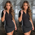 sexy package hip stand collar zipper short dress nihaostyles wholesale clothing NSJRM81816