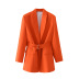 women s slim belt mid-length suit coat nihaostyles wholesale clothing NSAM81824