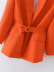 women s slim belt mid-length suit coat nihaostyles wholesale clothing NSAM81824