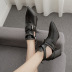 women s hollow double breasted thick heel short boots nihaostyles wholesale clothing NSSO81836