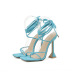 Lace-Up Square Toe High Heel Sandals NSSO81837