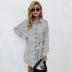 polka dot print button Lapel Shirt Dress nihaostyles wholesale clothing NSDMB81860