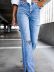 autumn ripped straight split-end jeans nihaostyles wholesale clothing NSJRM81897