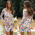 autumn Women s V-neck floral Print shirt dress nihaostyles wholesale clothing NSJRM81902