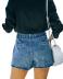 summer straight-leg high waist lace up denim shorts nihaostyles wholesale clothing NSJRM81950