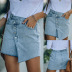 Irregular Multi-Buttoned Denim Skirt NSJRM81958