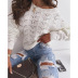 Women s Bat Sleeve Hollow Thin Knitted Sweater nihaostyles wholesale clothing NSZH81963