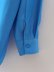 Blue solid color lapel long sleeve cotton basic blouse NSAM81977