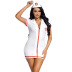 Halloween cosplay nurse tight-fitting package hip zipper dress nihaostyles wholesale halloween costumes NSPIS81986