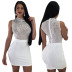 hot drilling stitching slim package hip dress nihaostyles wholesale clothing NSJRM82011