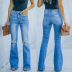 Ripped Slim Bell-Bottom Jeans NSJRM82012
