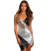 autumn women s deep V sling hit color sequin dress nihaostyles wholesale clothing NSYMA82029