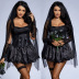 Halloween cosplay ghost bride black sling lace dress costume nihaostyles wholesale halloween costumes NSPIS82039