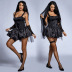 Halloween cosplay ghost bride black sling lace dress costume nihaostyles wholesale halloween costumes NSPIS82039