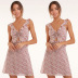 V-neck hollow sling lace up dress nihaostyles wholesale clothing NSJRM82049