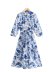 early autumn women s print poplin long lapel shirt dress nihaostyles wholesale clothing NSAM82059