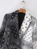 women s color matching printed blazer nihaostyles wholesale clothing NSAM82067