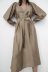 early autumn women s assembly belt midi dress nihaostyles wholesale clothing NSAM82069