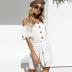 Women s off-shoulder wrapped chest A-line Dress nihaostyles wholesale clothing NSJRM82107