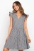 summer v-neck plaid ruffled sleeves dress nihaostyles wholesale clothing NSJRM82113