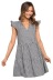 summer v-neck plaid ruffled sleeves dress nihaostyles wholesale clothing NSJRM82113