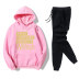 Autumn and winter solid color letter printing casual hooded sweaterhirt suit nihaostyles wholesale clothing NSXIA83659