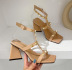 square head rivet T-buckle triangle high-heeled sandals  nihaostyles wholesale clothing NSSO82156