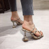 square toe snake pattern wine glasses high heeled sandals nihaostyles wholesale clothing NSSO82163