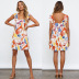 summer square collar backless sling print dress nihaostyles wholesale clothing NSJRM82176