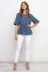 spring and summer round neck five-point sleeve lace up t-shirt nihaostyles wholesale clothing NSJRM82180