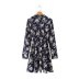 autumn round neck long-sleeved floral dress nihaostyles wholesale clothing NSAM82236