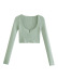 V-neck slim knitted short sweater nihaostyles wholesale clothing NSAM82246