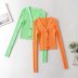 autumn v neck 3-button sweater nihaostyles wholesale clothing NSAM82249