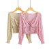 autumn v neck lace up lantern sleeve chiffon shirt nihaostyles wholesale clothing NSAM82250