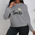 letters printing round neck plus velvet sweatshirt nihaostyles clothing wholesale NSYAY83614