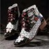 Block-heel lace-up colorful Martin boots nihaostyles clothing wholesale NSYUS82637