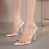 pointed toe transparent stilettos sandals nihaostyles wholesale clothing NSSO82270