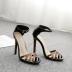 patent leather fish mouth stiletto sandals nihaostyles wholesale clothing NSSO82275