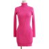 autumn high neck slim knitted sweater dress nihaostyles wholesale clothing NSAM82292