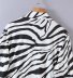 autumn zebra print pleated knitted shirt dress nihaostyles wholesale clothing NSAM82294