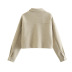 retro lapel double pockets single-breasted short jacket nihaostyles wholesale clothing NSAM82296