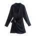 v neck lace-up silk satin dress nihaostyles wholesale clothing NSAM82300