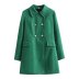 solid color double-breasted slim lapel coat nihaostyles wholesale clothing NSAM82311