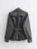 slim lapel receiving waist with belt wind coat nihaostyles wholesale clothing NSAM82313