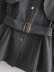 slim lapel receiving waist with belt wind coat nihaostyles wholesale clothing NSAM82313
